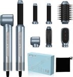 Hair Dryer Brush, Blow Dryer Brush with Attachments,110000 RPM Curly Twist 6 in 1 Air Style, Professional Ionic Hair Styling Tool, Left & Right Air Curler, Volumizer