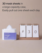 Mary&May Collagen Peptide Vital Mask | 30 Sheets | Daily Korean Face Mask | Firming & Wrinkle Care | Pore Minimizing & Elasticity Boost | Collagen & 6 Peptides for Glass Skin