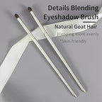 Natural Pony Hair Eye Shadow Brush, ENZO KEN Small Detail Eyeshadow Brush, Detailing Eye Shadow Brush, Mini Eye Smudge Brush, Corner Eyeshadow Brush, Eye Brushes, Eyeshadow Blending Brush. Gold, E204S