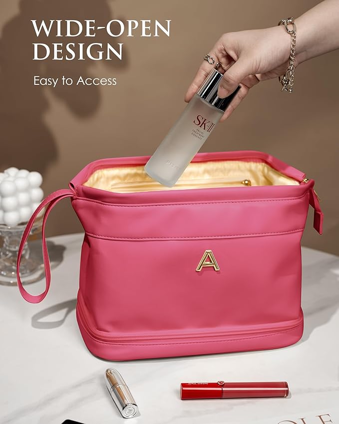 Engagement Gift for Women, Makeup Bag for Women, Bridesmaid Engagement Gift for Her Travel Toiletry Bag Make Up Bag Pouch for Purse Bridal Shower Gifts for Engagement Wedding Bridesmaids Gift