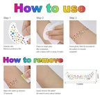 8Pcs Face Makeup Patches, Glitter Freckles Face Tattoo for Teenagers & Young Women, Sparkle Freckles Makeup Patches, Waterproof Face Glitter Freckles for Christmas (8PcsE Rainbow)