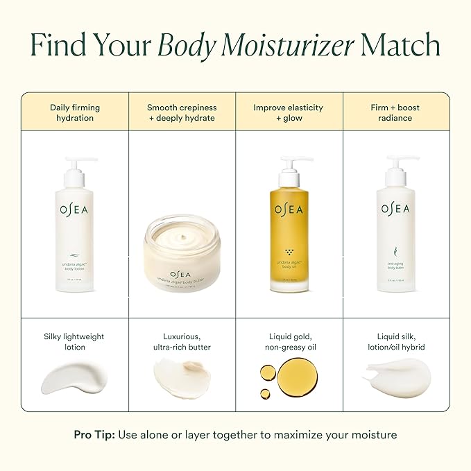 OSEA Anti-Aging Body Balm 5 oz - Firming & Tightening Body Lotion for Hydration - For Silky Glowing Skin - Nutrient-Rich Seaweed Body Lotion - Clean & Vegan Body Care Anti-Aging Body Moisturizer