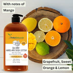 RaGaNaturals Natural Mango Body Lotion for Dry Skin - Tropical Bliss Moisturizer with Shea Butter, Vitamin E, B5, Argan & Avocado Oil - Refreshing Fruity Scent, Plant Based, Non-Greasy, Vegan - 16 Oz