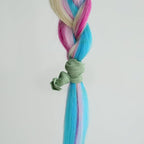 MEEDEE 100 Pack Sage Green Hair Ties For Women No Crease Soft Elastic Ribbon No Damage Sage Green Hair Ties Knotted Ouchless Hair Ribbon Yoga Hair Ribbons Elastic Bracelets