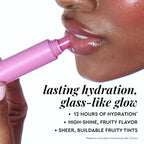 Glow Recipe Glass Balm Lip Treatment - 12Hr Hydrating Lip Balm & Moisturizer with Hyaluronic Acid to Smooth, Plump & Protect from Dryness, High Shine Finish - Dragonfruit Bingsoo (15 ml)