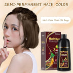 Bablabear Brown Hair Dye Shampoo for Gray Hair Coverage,Instant Hair Color Shampoo for Women and Men.500ml