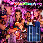 2 Pcs Body Glitter Spray, Perfect Long Lasting Quick Shiny Spray for Music Festival Stage Makeup and Festival Hair and Face Glitter Spray Highlighter Makeup. ﻿