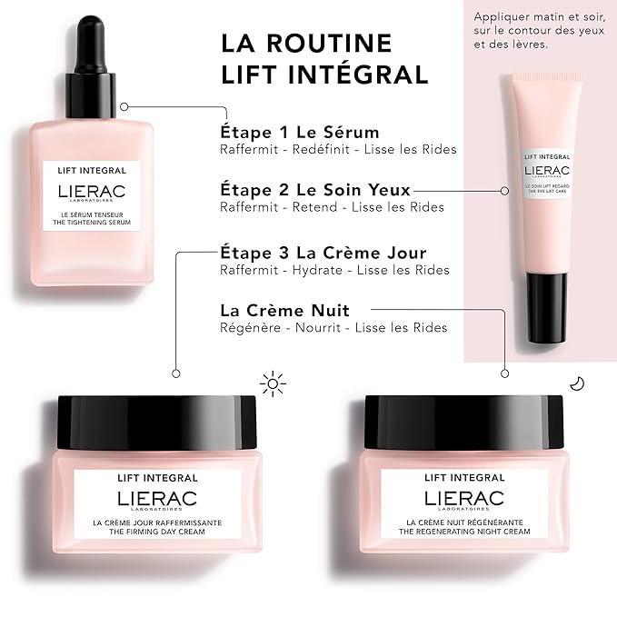 Lierac Lift Integral Under Eye Cream for Dark Circles - Firming Solution with Hyaluronic Acid, Collagen, Elastin, Tightens & Smoothes Wrinkles, Eye Cream for Wrinkles & Sensitive Skin - 15ml