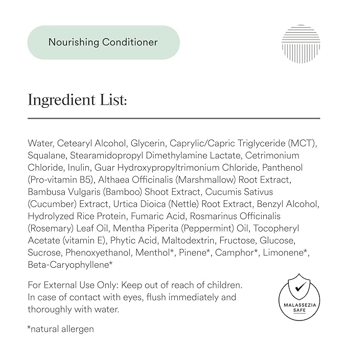 Dermazen Nourishing Conditioner | Hydrates, Smooths & Enhances Scalp Health | Dandruff & Seborrheic Dermatitis Safe | Frizz-Free Shine with MCT & Rosemary Essential Oil | For All Hair Types | 8 fl oz