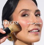 LAURA GELLER NEW YORK Retractable Black Kabuki Brush for Liquid, Cream and Powder Face Makeup With Aluminum Handle