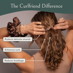 Authentic Mulberry Silk Skinny Hair Match Scrunchies for Women, Anti Breakage Hair Ties for Curly Thick & Thin Hair, 100% Silk for Buns, Sleep & Ponytail, Honey/Deep Bronde (4 Pack)