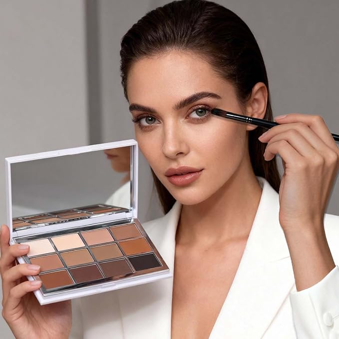 Highly Pigmented Chameleon Eyeshadow Palette, 12 Colors Sparkle Creamy Duo Chrome Multidimensional Eye Shadow Pallet, Long-Wearing Formula,easily blendable,Vegan & Cruelty Free (#05)