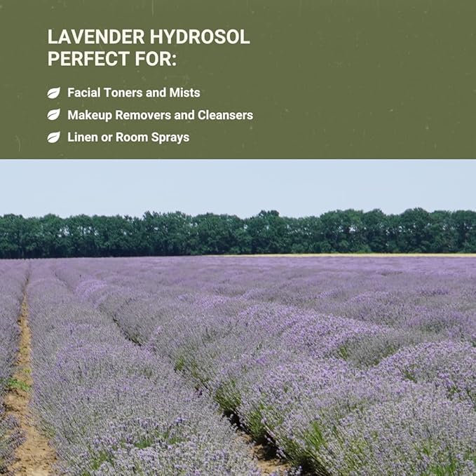 Lavender Hydrosol - Pure Steam Distilled Floral Water Spray for Face Toner, Facial Mist & DIY Skincare - Lavandula Angustifolia Hydrating Skin Refresher & Linen Spray - 100% Natural 4 Gallons