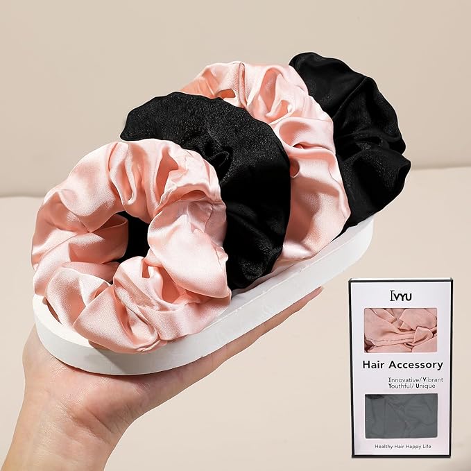 Hair Scrunchies for Women - Hair Ties No Damage Both for Thick Hair or Thin Hair Curl Hair No Crease Scrunchies Ponytail Holder No Hurt Your Hair