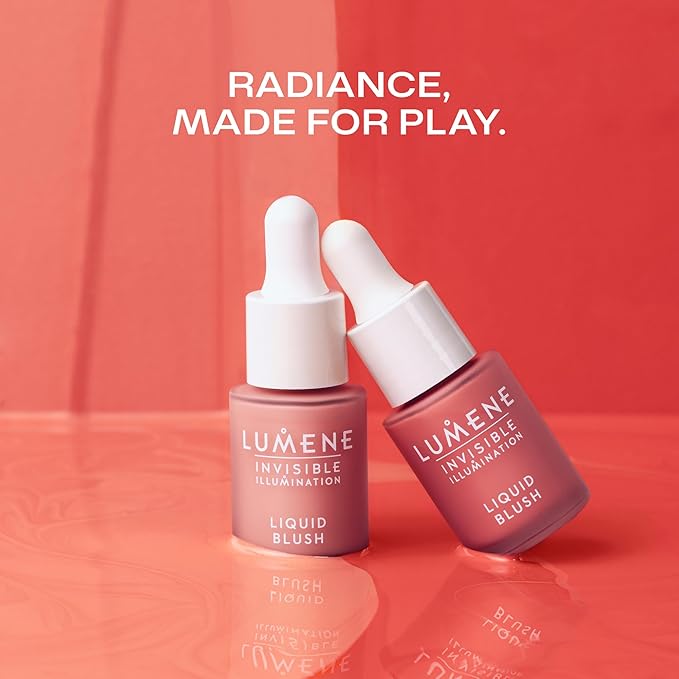 Lumene Invisible Illumination Liquid Blush Wild Flower 15ml – Buildable Dewy Tint with Arctic Spring Water & Cloudberry Extract – Radiant, Weightless Flush for All Skin Tones
