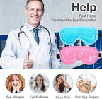 2 Pcs Gel Eye Mask Cooling Ice Eye Puffy Masks Reusable Hot Cold Compress Eyes Mask for Men Women Dry Itchy Eyes Bags Puffiness Dark Circles Headaches Sleeping Stress Relief Convenient Storage