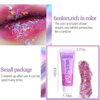DAGEDA Body Glitter Gel, Face Glitters Body Gel Sequins Shimmer Liquid Eyeshadow, Chunky Glitter for Face Hair Nails, Holographic Cosmetic Laser Powder Festival Glitter Makeup 50ml(Fuchsia)