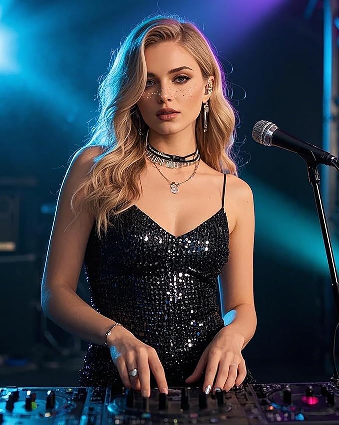 Body Face Glitter Rave Festival Pride Party Accessories - Rose Gold Waterproof Face Tattoos Speckles Makeup Patches for Women - 8 Counts