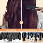 Hot Comb Electric, Cordless Hair Straightener Brush Travel, Mini Hair Brush, Heated Comb with 3 Temp Settings, Rechargeable Portable Hair Straightener for Women, Auto Shut-Off, Anti-Scald