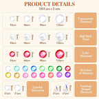2 sets face gems, festive jewelry, hair accessory gems,pearl for face，gemstone self adhesive face，eyes, makeup, body adornment, essential items for party sparkle and style transformation
