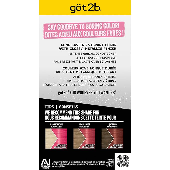 Got2b Metallics, Permanent Hair Color, M87 Pink Passion