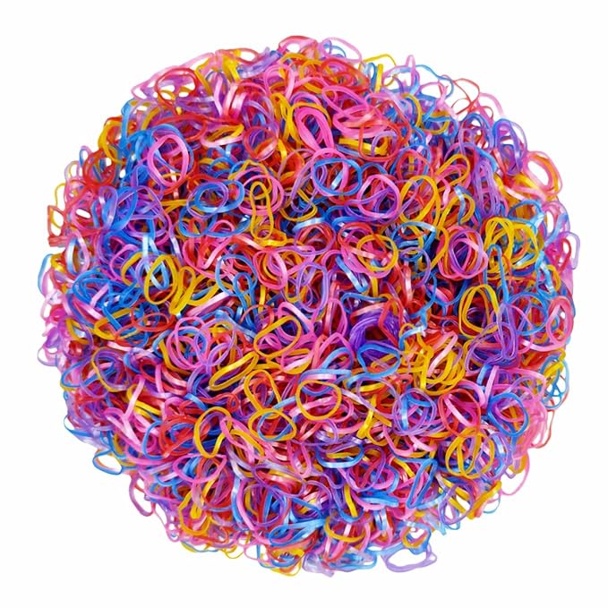 3200 Pcs Elastic Rubber Bands Small Hair Ties Hair Rubber Mini Hair Bands Hair Elastics Tiny Soft Holder Ponytails for Girls (Pearlescent Color)