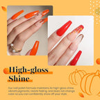 Beetles Fall Gel Polish Set, Burgundy Red Green Orange 6 Colors Gel Nail Polish Colors Sunset Leaves Soak Off Nail Art Lamp UV LED Cured Manicure Nail at Home Gifts for Women