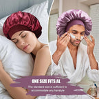 Satin Silk Bonnet for Sleeping, Soft Satin Lined Hair Bonnet for Women, Double Layer Sleep Nightcap