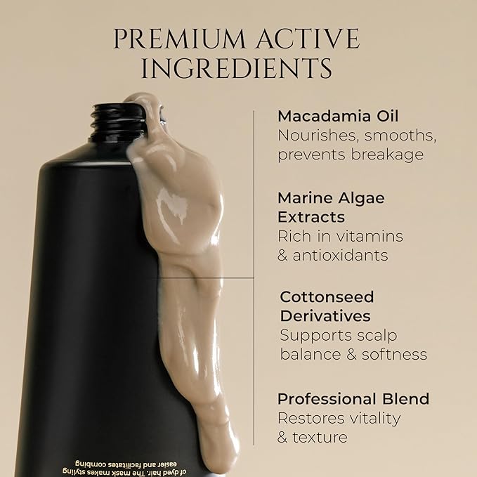 HADAT Hydro Spa Hair Treatment – Professional Hair Mask for Deep Moisturizing Repair and Shine – Macadamia Oil – Salon Quality for Dry Damaged Color-Treated Hair – Israeli Haircare (8.45 Fl Oz)