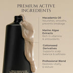 HADAT Hydro Spa Hair Treatment – Professional Hair Mask for Deep Moisturizing Repair and Shine – Macadamia Oil – Salon Quality for Dry Damaged Color-Treated Hair – Israeli Haircare (8.45 Fl Oz)