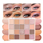 20 Colors Nude Pink Gold Brown Basics Eyeshadow Palette,Matte Nude Neutral Naked Eye Shadow Makeup,Highly Pigmented Long Lasting Waterproof Ultra-Blendable,Great for Travel Gift Kit
