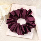 CEELGON Burgundy Big Velvet Scrunchie 6.5 Inches Jumbo Scrunchies Hair Ties Oversized Ponytail Holder for Thick Curly Hair Extra Large Hair Accessories for Women (Burgundy)
