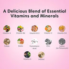 FLEUR Bloom & Glow Hair Skin and Nails Gummies, Hair Growth Supplement with Biotin & Inositol, Antioxidant Rich Vitamin A, C & E for Skin and Nail Repair, Sugar-Free, 60 Vegan Gummies