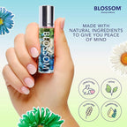 Blossom Roll on Lip Gloss, Scented Clear High Shine Moisturizing Lip Oil, Non Sticky, Infused with Real Flowers, Made in USA, 0.2oz, Mint