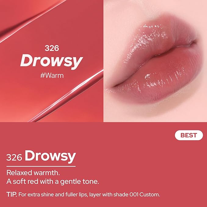 Unframed Hydro Blow Tint – 326 Drowsy | Hydrating Gloss Lip Tint | 0.3 fl oz / 9 g | Korean Beauty Holiday Stocking Stuffer