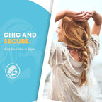 HOYOLS Soft Large Seamless Hair Ties, Gentle Stretch Nylon Ponytail Holder Bands for Thick Heavy Curly Hair, No Slip No Damage Scrunchies Headbands 100 Pcs (Light Blonde)