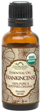 US Organic 100% Pure Frankincense Essential Oil, USDA Certified Organic, Steam Distilled, Boswellia serrata, Sourced from India, Topically or in Diffuser, Perfect for Aging Skin, All skin type (30 ml)