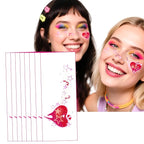 Face Glitter Freckles Tattoo, Star Apple Temporary Makeup Patches, Body Glitter Sparkle Fake Freckles Stickers Festival, Concert,Carnival Party,Cosmetic Glitter,Rave Accessories Decorations 8 PCS