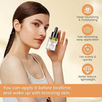 Natural Sunless Tanning Drops for Face ＆ Body - Hydrating Bronzing Drops with Hyaluronic Acid & Vitamin E, Buildable Self Tanner for Glowing, Youthful Skin