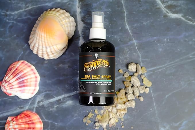 Suavecito Sea Salt Spray - Natural Hair Volume and Texture with Light Flexible Hold for Men, Alcohol & Paraben-Free, 8 oz