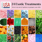 Jelly Mask for Facials - 24 Flavors Hydrating & Brightening Jelly Face Masks | Free Jade Roller & Spatula |Bulgarian Rose Lavender Hyaluronic Acid 24K Gold | Christmas Gifts for Women, Gifts for Women