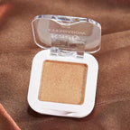 evpct Gold Single Eye Shadow Palette Makeup for Older Women, Gold Bronze Copper Brown Shimmer Glitter Sparkly Metallic Cream Eyeshadow Palette Brightener Makeup, High Pigment Monochrome Mini Eyeshadow