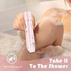 2-in-1 Women's Electric Shaver, Waterproof Cordless Bikini Trimmer & Body Razor, Dual Head Pain-Free Design, Pink Galaxy (2025)