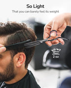 ULG Hair Cutting Scissors Thinning Shears Kit Professional Barber Hairdressing Texturizing Salon Razor Edge Scissor Japanese Stainless Steel 6.5 inch Black