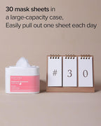 Mary&May Hyaluronic Panthenol Hydra Mask - Daily Pull Out Sheet Mask for Intense Moisturizing and Soothing - Korean Skincare, Hypoallergenic, Cruelty-Free, 30 Sheets