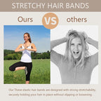 Hair Ties for girls 3 popular styles Hair Elastics hair accessories (15pcs No Damage Hair Ties 50pcs High Elastic Ties 15pcs Ponytail Holders) Pain-free No Crease multiple colors for all hair types