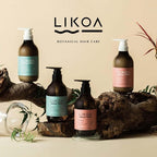LIKOA, Smooth and Neutral Shampoo and Treatment Set, Vegan, Halal, Lightweight Moisture for Fine, Dry, or Tangle-Prone Hair, Botanical Hair Care, White Floral Scent, Made in Japan, 16.9/17.64 Fl oz