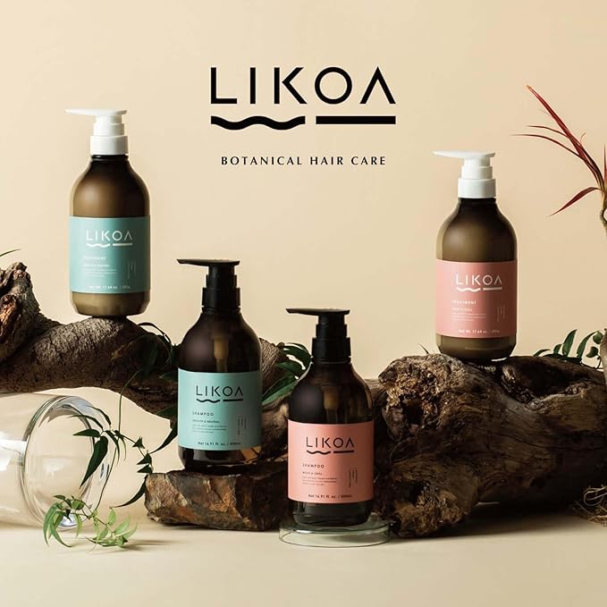 LIKOA, Moist and Chill Hydrating Treatment, Vegan, Halal, for Damaged and Frizzy Hair, Botanical Hair Care, Oriental Floral Scent, Made in Japan, 500g, 17.64oz