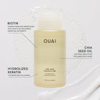 OUAI Fine Shampoo + Refill Bundle - Volumizing Shampoo with Keratin, Biotin & Chia Seed Oil for Fine Hair - Delivers Clean, Weightless Body - Sulfate Free Hair Care (2 Count, 10 Oz/32 Oz)