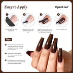 18ml Brown Nail Polish Large Volume Quick Drying Nail Polish, Fast Drying and Long Lasting Color Nail Art DIY Home Manicure Gift for Women
